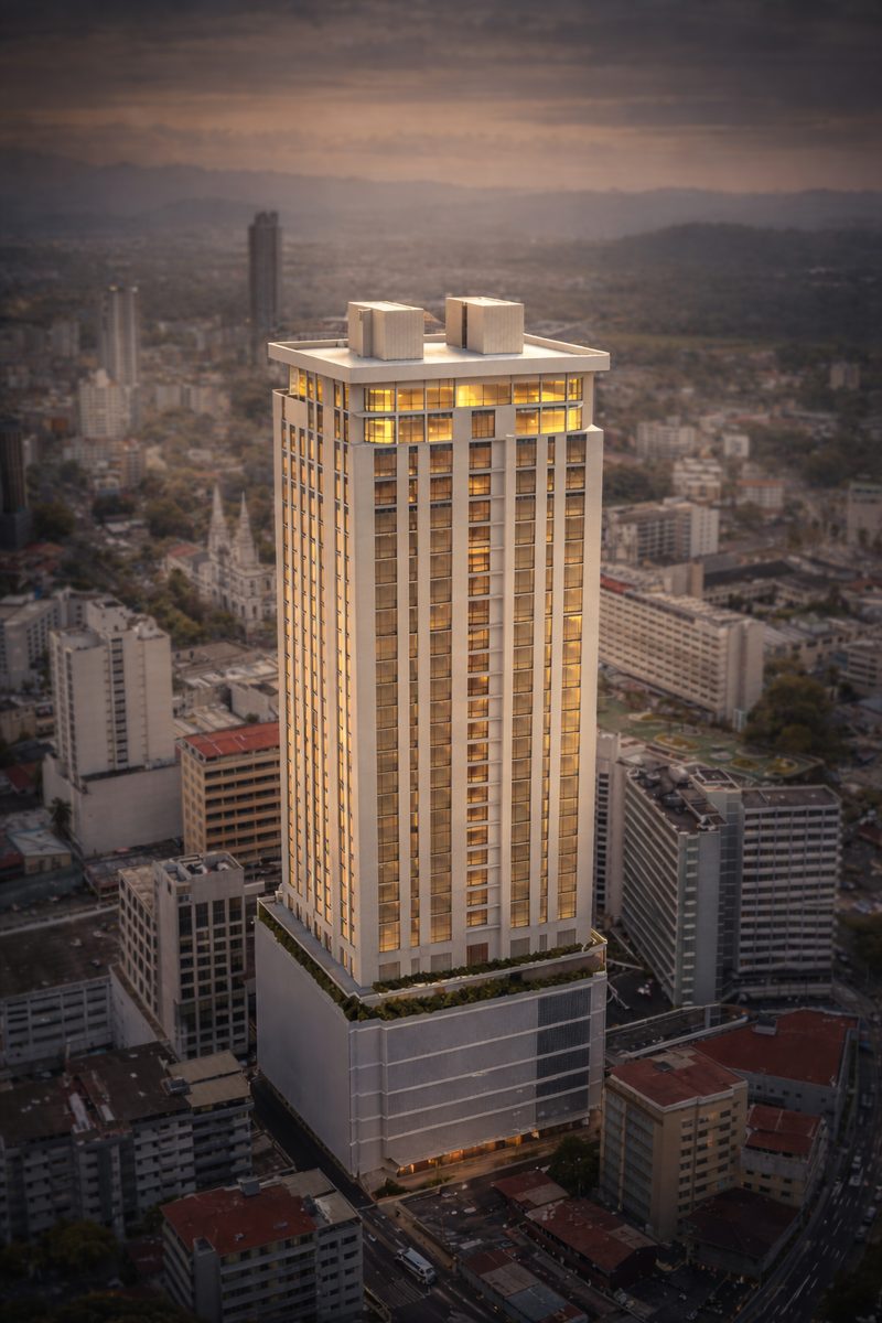 Rendu du promoteur de la tour Pullman Hotel & Casino sur la Vía España, Panama City